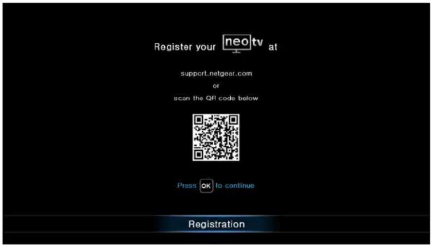 NETGEAR NeoTV NTV300 - Registration - 1