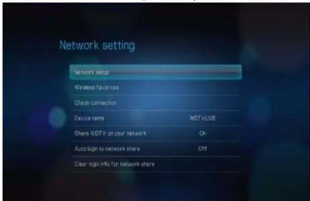 WESTERN DIGITAL TV Live - Wireless Network Setup - 3