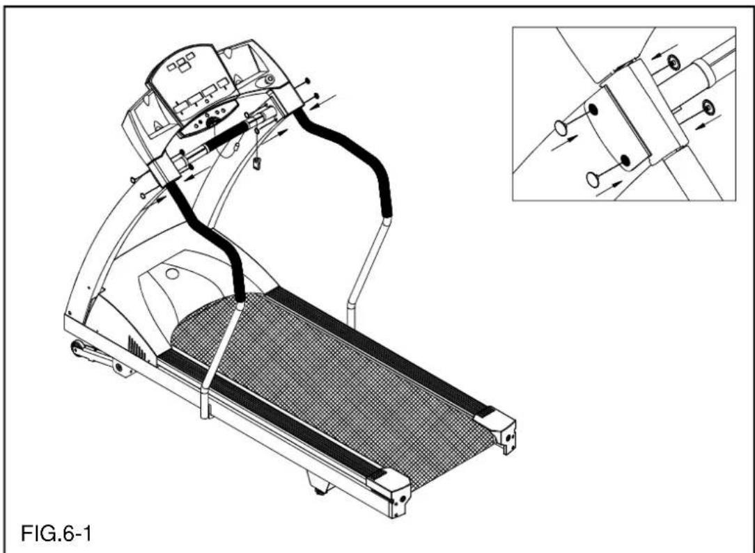 SportsArt 6300 - For long handrail assembly: - 3