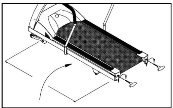 SportsArt 6300 - CAUTION: DO NOT ALLOW ANYONE TO WALK ON RUNNING BELT DURING THIS PROCEDURE. - 1