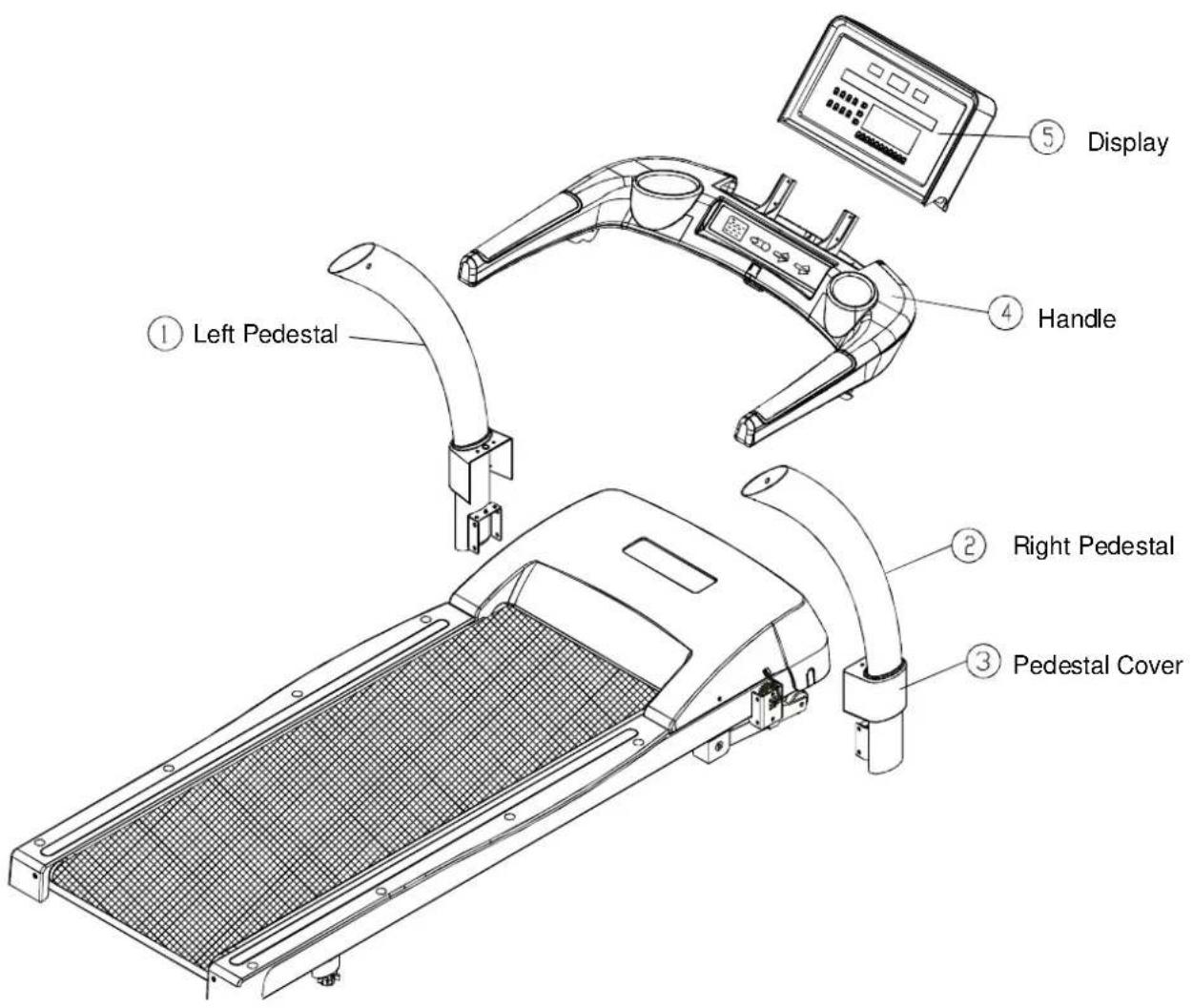 SportsArt T610 - Please see the part illustrations below - 1