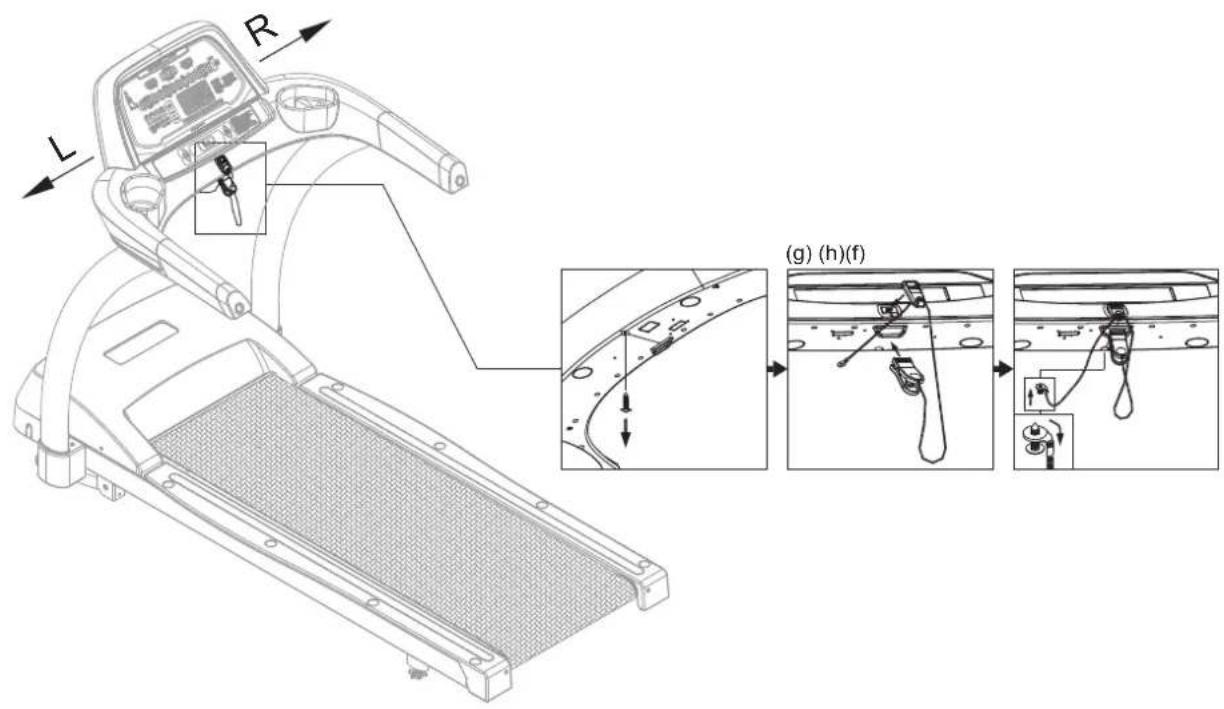 SportsArt T621 - STEP 8 Safety Key Cord Installation - 2