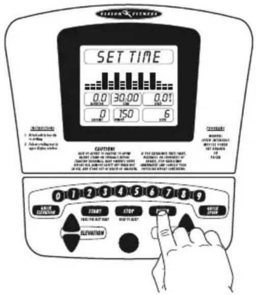 Vision Fitness T1450 - ENTERING YOUR WEIGHT - 1
