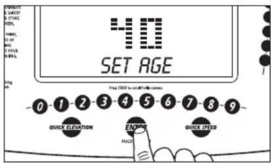 Vision Fitness T9550 Deluxe - SET AGE & WEIGHT - 2