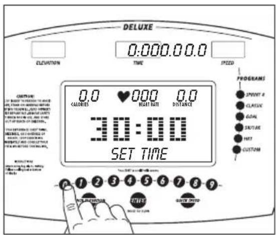 Vision Fitness T9550 Deluxe - CHOOSING A TIME - 1