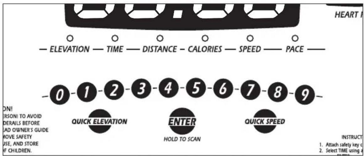 Vision Fitness T9550 Deluxe - QUICK SPEED AND QUICK ELEVATION KEYS - 1