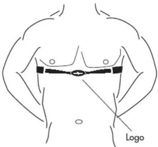 Vision Fitness T9550 Deluxe - TRANSMITTER STRAP PLACEMENT - 1