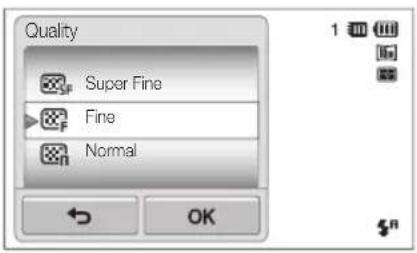 INVENTUM SH100 - Setting the photo quality - 1