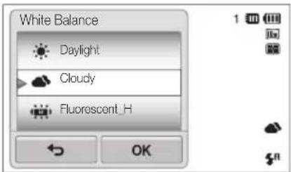 INVENTUM SH100 - Selecting a light source (White balance) - 5