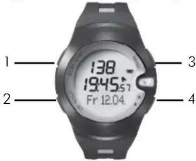 INVENTUM SH50 - Knoppen van het hartslag horloge - 1