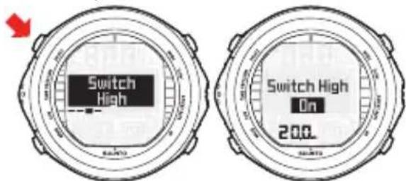 SUUNTO DX - Réglage des valeurs du point de consigne - 3