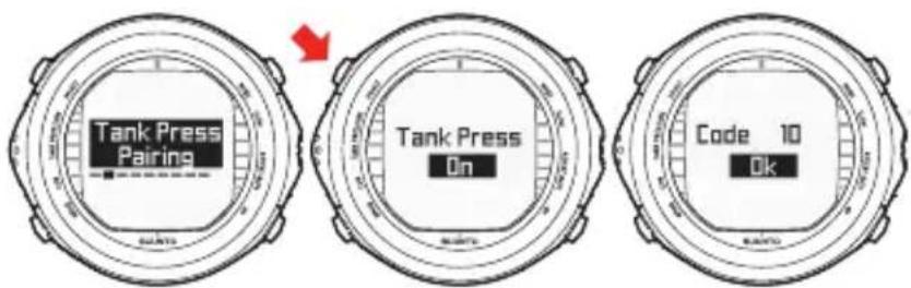 SUUNTO DX - Réglage de la pression d'air - 1