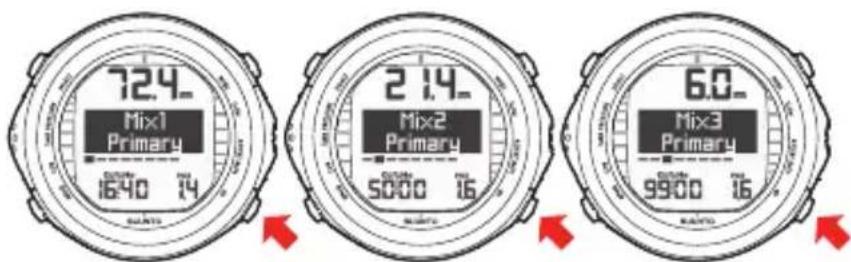 SUUNTO D9tx - Définition des gaz - 1