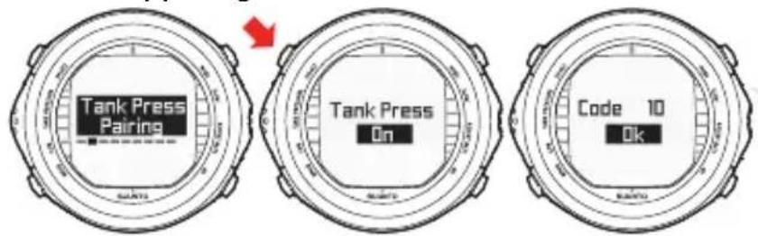 SUUNTO D9tx - Réglage de la pression d'air - 1