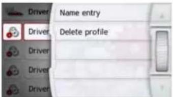 BECKER Revo.2 - Renaming driver profile - 1