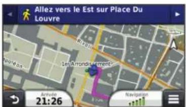GARMIN nuvi 140T - Utilisation de la carte de navigation piéton - 1