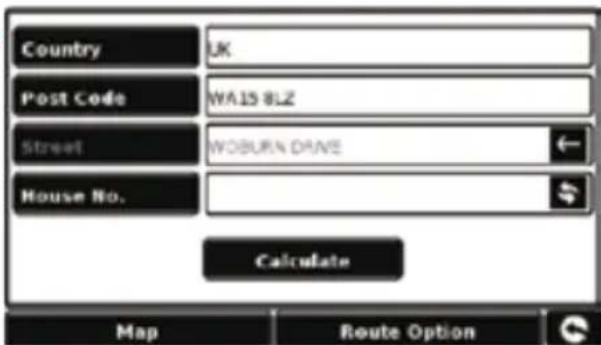 SNOOPER Truckmate S7000 - Quick Start Guide to Navigation using a post code - 5