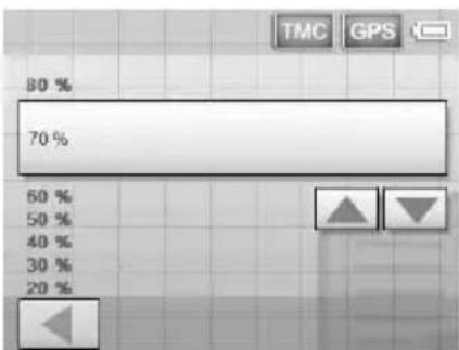TMC GPS 80 % 70 % 60 % 50 % 40 % 30 % 20 %