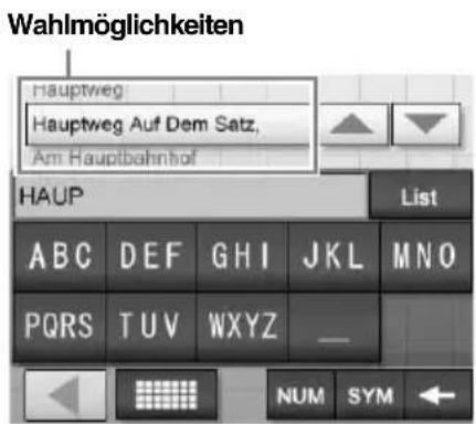 Wahlmöglichkeiten Hauptweg Hauptweg Auf Dem Satz, Am Hauptbahnhof HAUP List ABC DEF GHI JKL MNO PQRS TUV WXYZ _