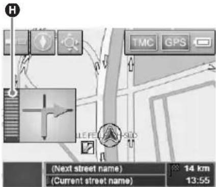 TMC GPS LE FE 14-500 (Next street name) 14 km (Current street name) 13:55