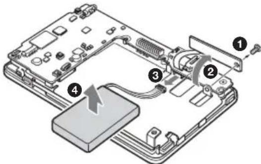 SONY NV-U82G - Retirez la vis et la batterie comme illustré ci-dessous. - 1