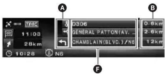 SONY NVX-HC1 - Affichage de la liste des changements de direction - 1