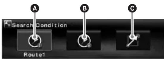 SONY NVX-HC1 - Changing the route search conditions - 1