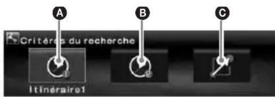 SONY NVX-HC1 - Modification des critères de recherche de l'itinéraire - 1