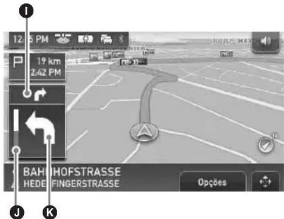 12:5 PM 19 km 2.42 PM BAH OHOFSTRASSE HEDE FINGERSTRASSE Opções J K