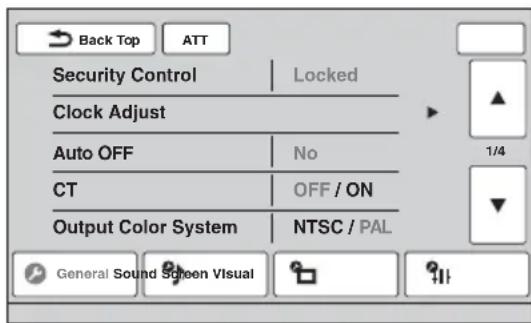 SONY XNV-770BT - Vorgehen beim Vornehmen von Einstellungen - 2