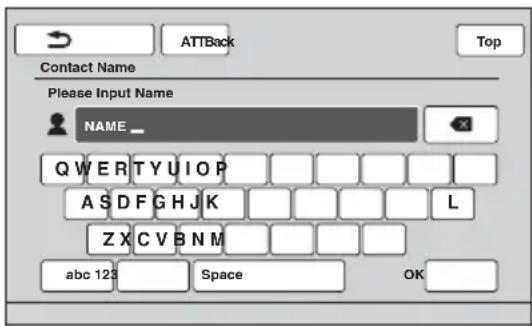 SONY XNV-770BT - Informationen zur Tastatur zum Bearbeiten von Namen - 1