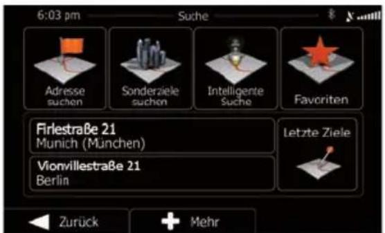 ZENEC Z-E3215 - Zieleingabe und starten der Zielführung - 2