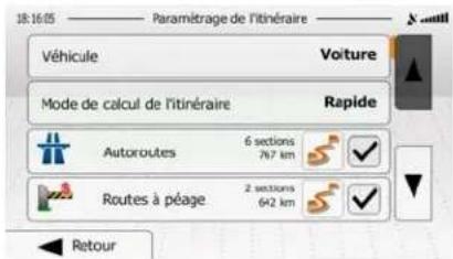 ZENEC ZE-NC2041D - Modifier les types de routes utilisés dans la planification d'itinéraire - 3