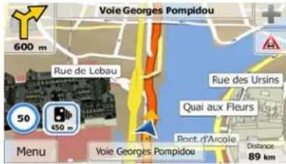 ZENEC ZE-NC2041D - Présentation du virage et Prochaine rue - 1