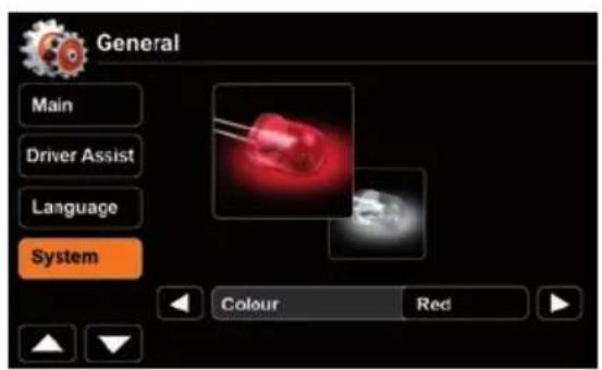 General Main Driver Assist Language System Colour Red