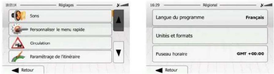 ZENEC ZE-NC3141D - Menu Réglages - 1