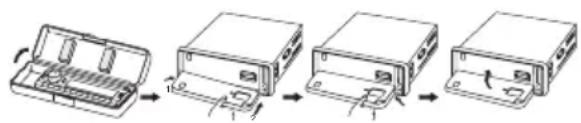 AKAI ACAD30B - Bevestigen van het bedieningspaneel - 2