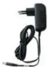 Black electrical plug with coiled cable and power outlet (no text or symbols visible)