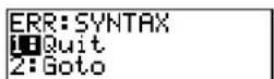 TEXAS INSTRUMENTS TI-84 Plus - Diagnosing an Error - 1