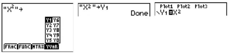 TEXAS INSTRUMENTS TI-84 Plus - Defining a Function from the Home Screen or a Program - 1