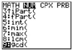 TEXAS INSTRUMENTS TI-84 Plus - Selecting an Item from a Menu - 2