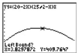 TEXAS INSTRUMENTS TI-84 Plus - Finding the Calculated Maximum - 1