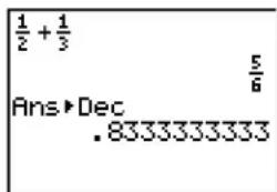 TEXAS INSTRUMENTS TI-84 Plus - ▶Frac, ▶Dec - 1