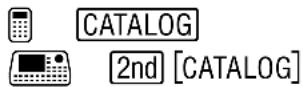 TEXAS INSTRUMENTS Voyage 200 - Een ingebouwde opdracht kiezen uit de CATALOGEen ingebouwde opdrach - 1