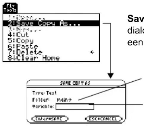 TEXAS INSTRUMENTS Voyage 200 - Opties die “. . .” bevatten (Dialoogvensters)Opties die “. . .” bevatten (Dialoogvensters) - 1