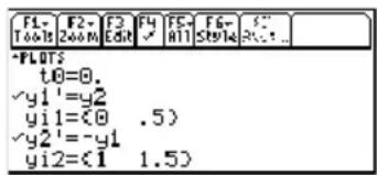 TEXAS INSTRUMENTS Voyage 200 - Beginwaarden invoeren in de Y= EditorBeginwaarden invoeren in de Y= Edi - 3