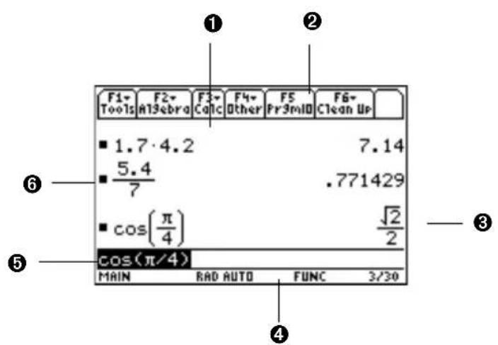 TEXAS INSTRUMENTS Voyage 200 - Het Home-scherm van de rekenmachine Het Home-sche - 1