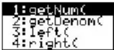TEXAS INSTRUMENTS Voyage 200 - Menu Optie Omschrijving - 2