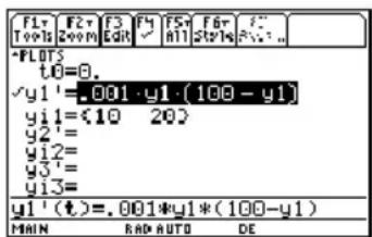 TEXAS INSTRUMENTS Voyage 200 - Differentiaal-vergelijkingen plottenDifferentiaal-vergelijkingen plotten - 2