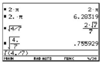 TEXAS INSTRUMENTS Voyage 200 - Modus Exact/ApproxModus Exact/Approx - 4